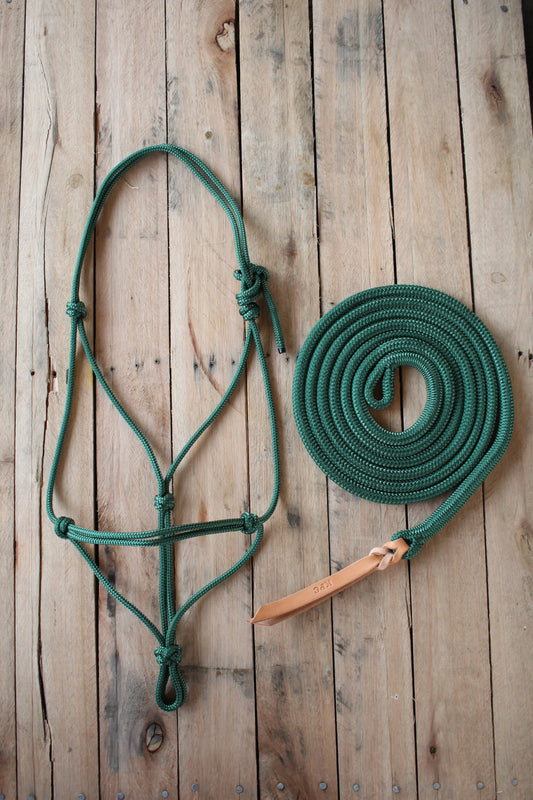 Green Rope Halter & Lead Set (Full)