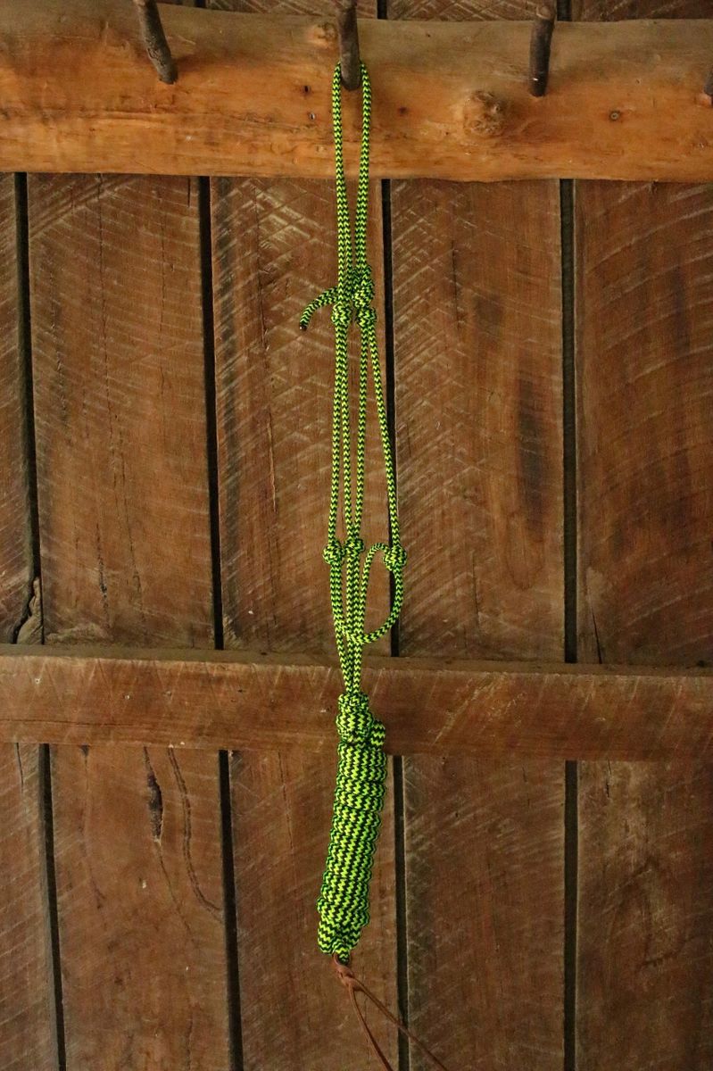 Green/Black Rope Halter & Lead Set (Full)